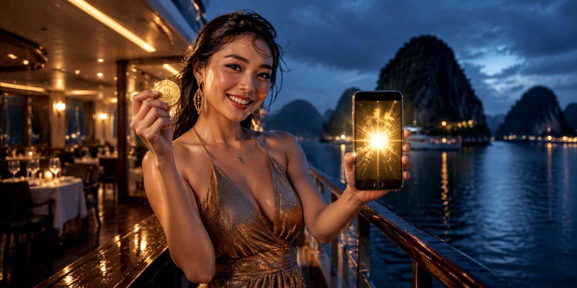 Người dùng tại Vịnh Hạ Long nhận cashback và theo dõi bonus qua app cm2